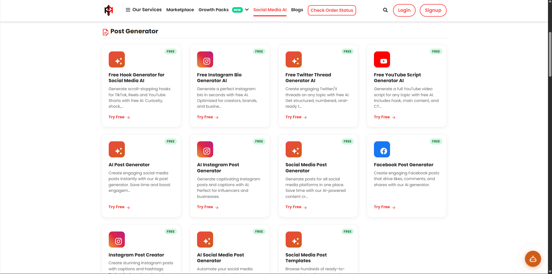 AI Social Media Platform preview