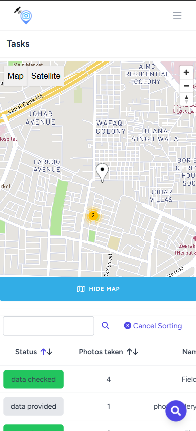 Geographic Visualization Platform Mobile