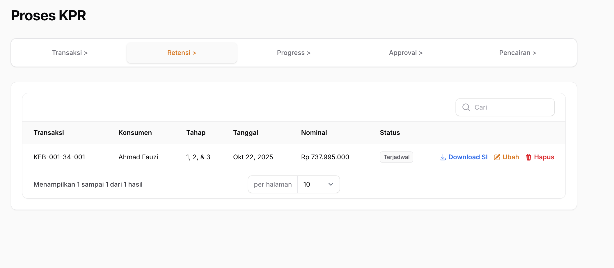 Property ERP System Detail